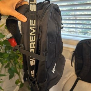 Supreme SS18 Black Backpack.